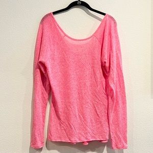 Ladies off the shoulder pink long sleeved top
